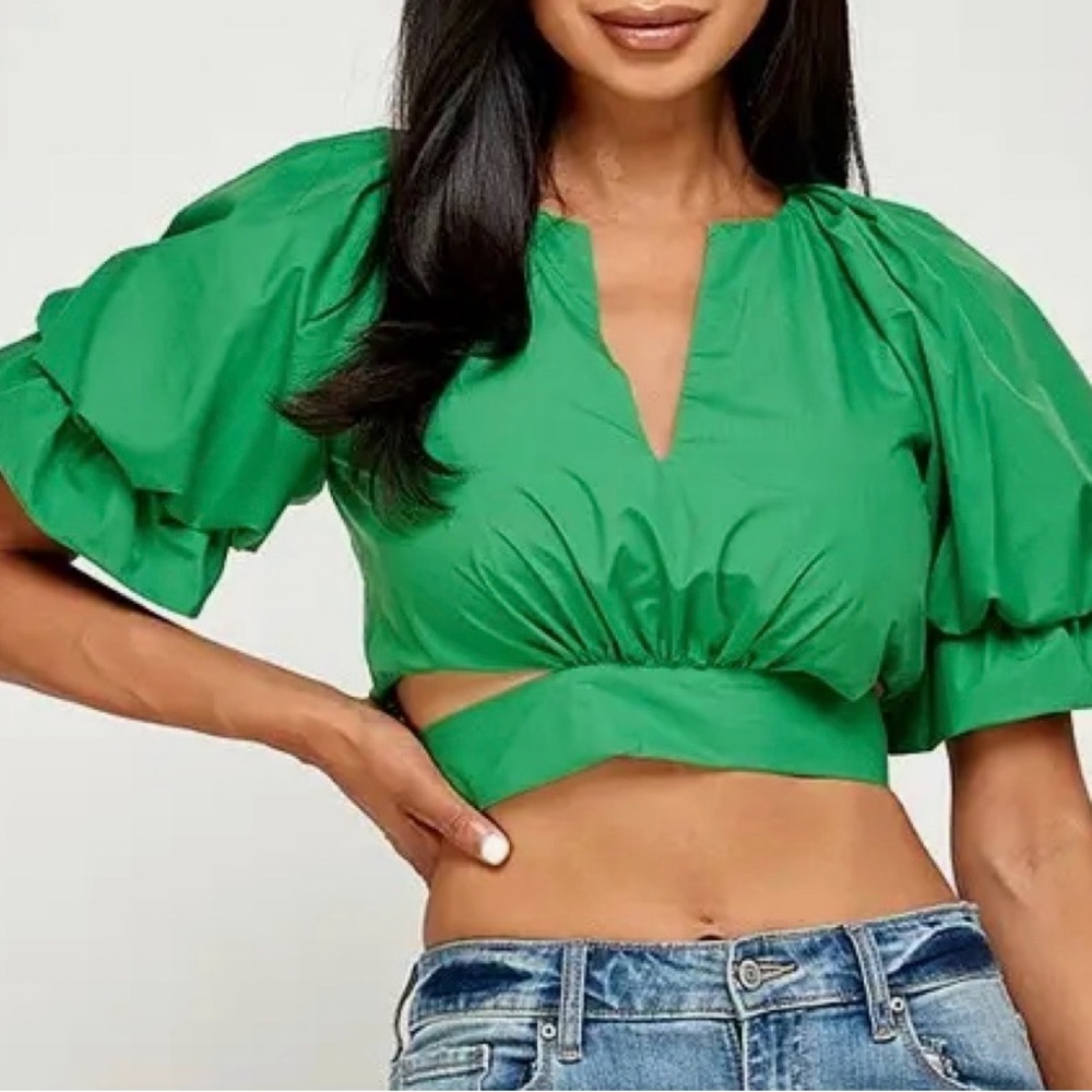 Puff Sleeve Crop